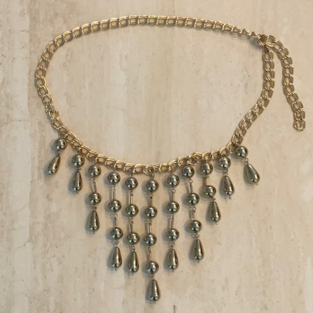 Gold Chain Belt Women’s Dangling Bling Waist Belly Chain Oval Charms